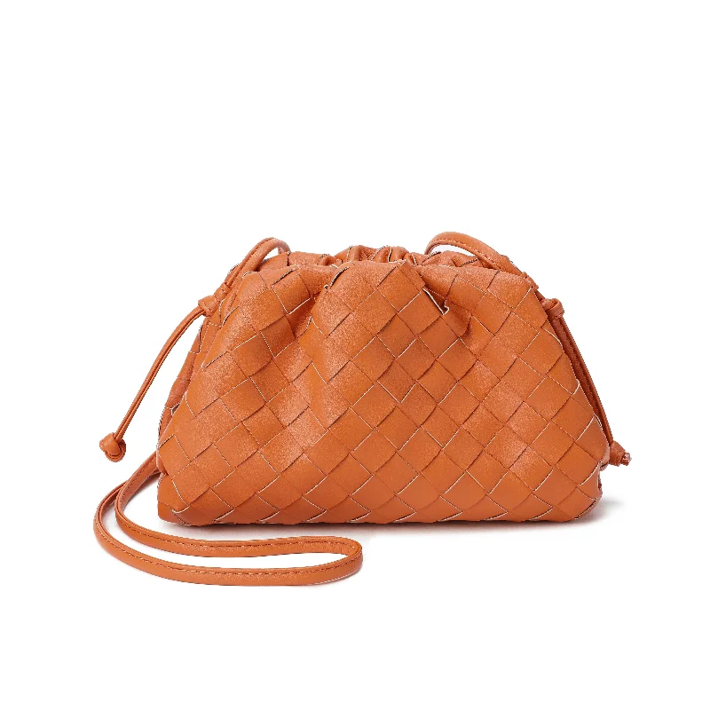 Full Grain Woven Leather Pouch/ Shoulder/ Clutch Bag The Best Handbag Sale Of The Season