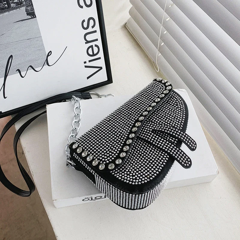 HEC Women Luxury Shining Shoulder Purses Fashion Quality Crystal Women Diamonds Party Clutch Handbag Iconic Handbags At Budget-Friendly Prices