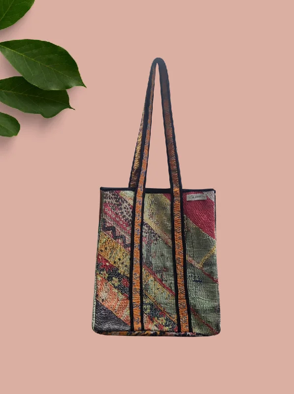 kantha vintage tote bag mahi Trendy Handbags At Limited-Time Discounts
