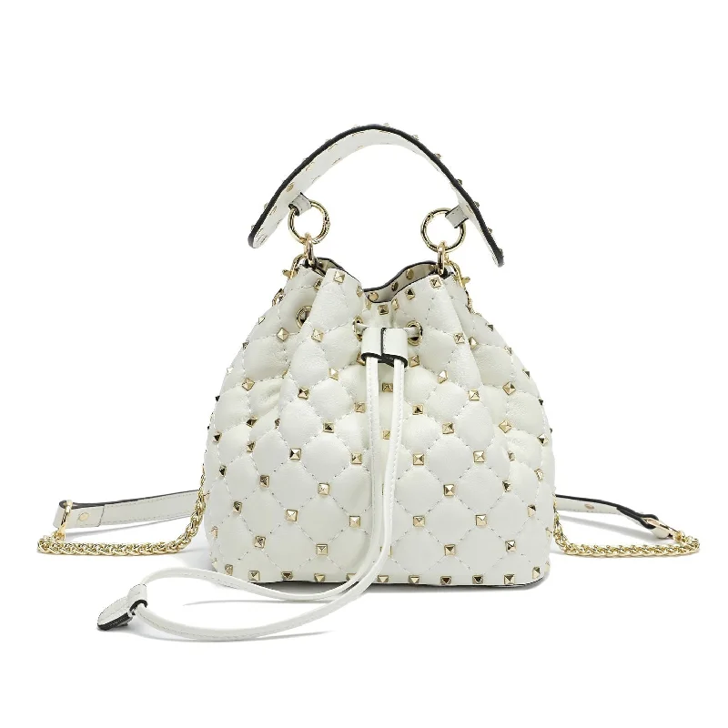 Quilted Studded Lambskin Drawstring Shoulder Bag The Ultimate Sale On Must-Have Handbags
