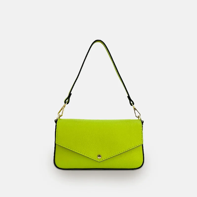 The Munro Lime Green Leather Shoulder Bag Fashion Bags With Huge Discounts