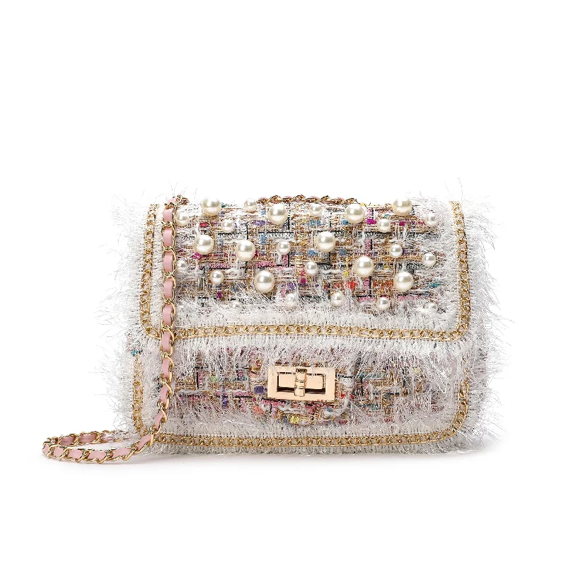 Tiffany & Fred Beaded Tweed Shoulder Bag Everyday Handbags At Wallet-Friendly Rates