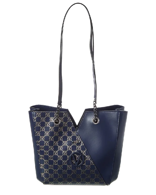 Valentino by Mario Valentino Sandrine Monogram Leather Shoulder Bag Trendy Backpacks, Huge Markdowns