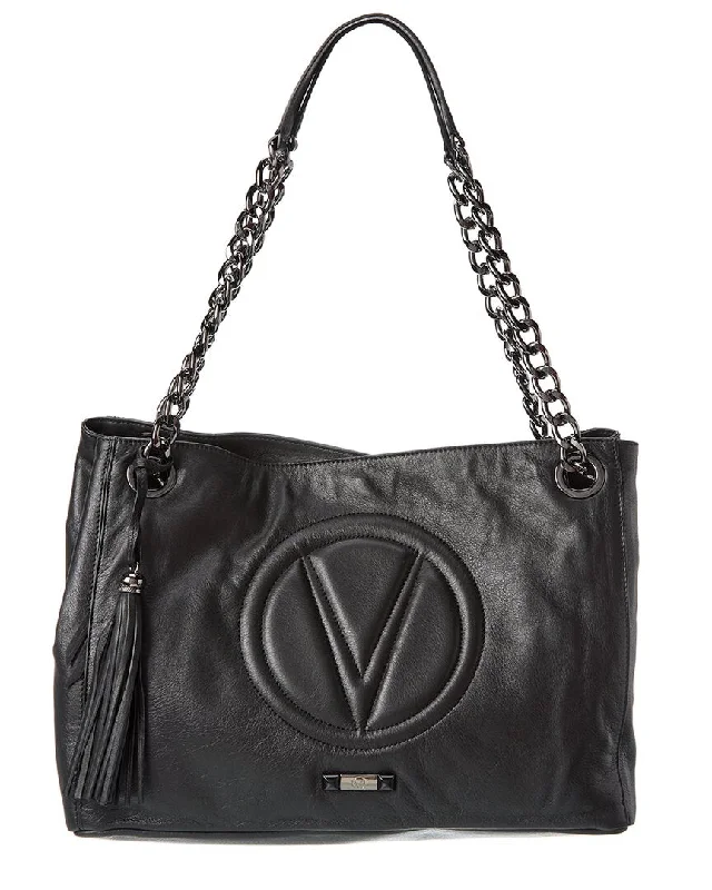 Valentino by Mario Valentino Verra Signature Leather Shoulder Bag Elegant Purses, Shop & Save
