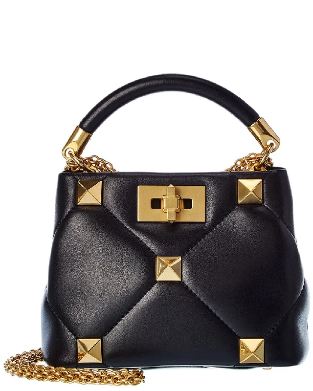 Valentino Roman Stud The Handle Mini Leather Shoulder Bag Grab Stylish Bags Before They're Gone