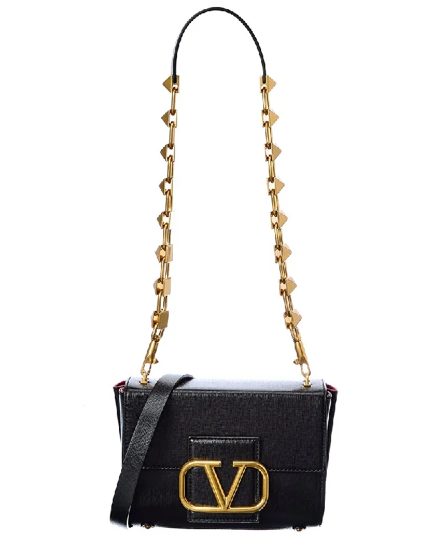 Valentino Stud Sign Leather Shoulder Bag Iconic Handbags At Unbeatable Prices