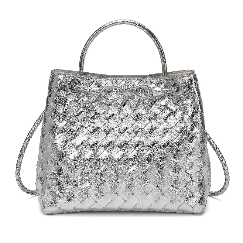 Woven Leather Top-handle/ Shoulder Bag Flash Sale On Designer Bags
