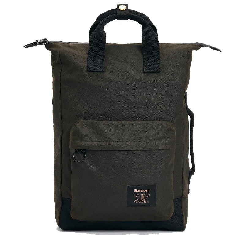 Barbour Field Wax Backpack Olive/Black Trendy Purses With Limited-Time Offers