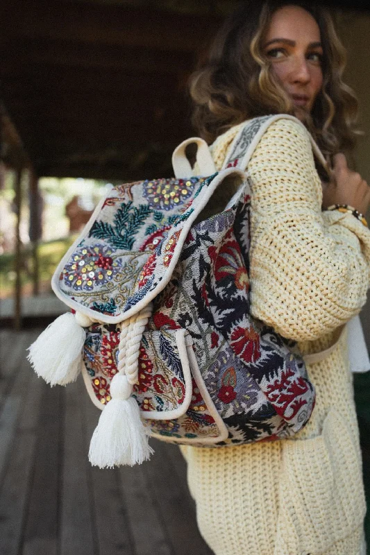 Geneva Beaded Backpack - Multi Premium Handbags At Exclusive Prices