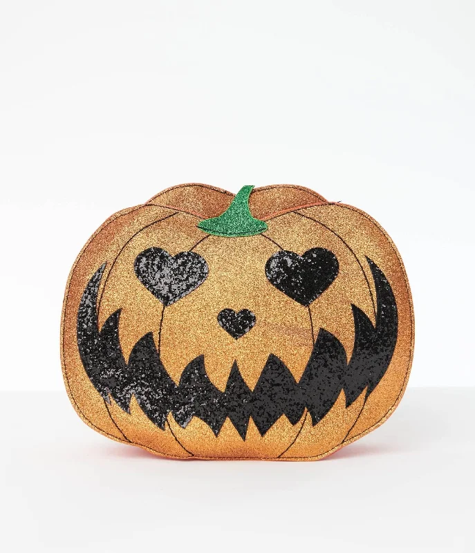 Glitter Jack O Lantern Backpack Fashion Bags With Huge Discounts