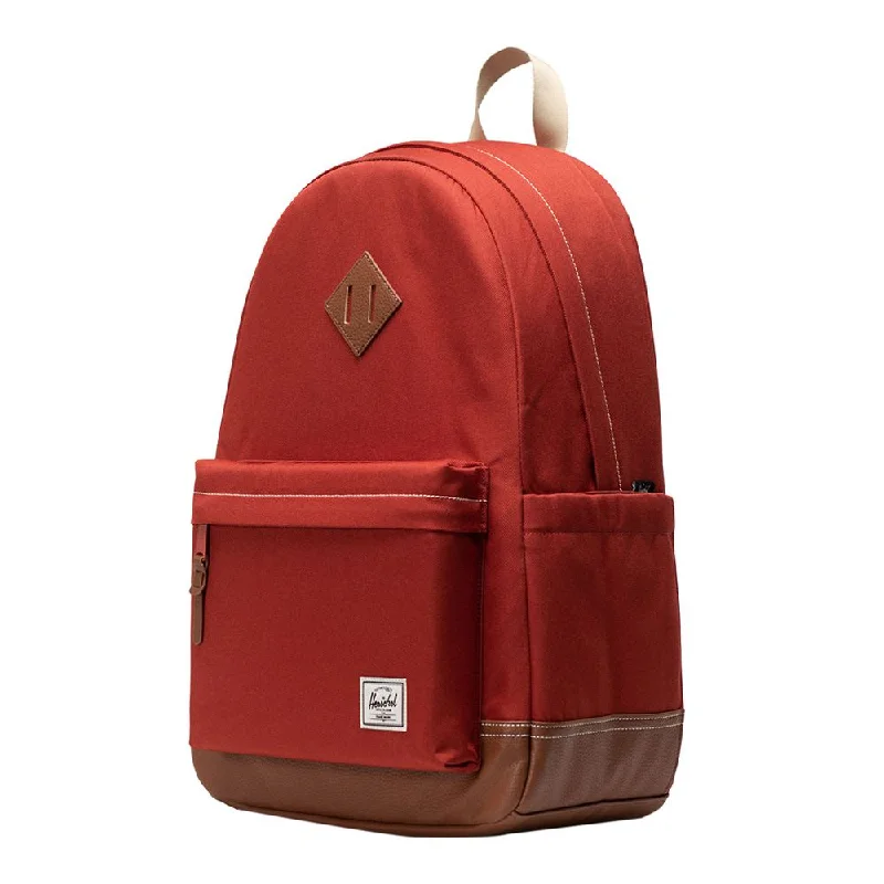 Herschel Heritage Backpack-Red Ochre/Tan/White Stitch Shoulder Bags, Crossbody Bags, And More On Sale Herschel Heritage Backpack-Red Ochre/Tan/White Stitch Shoulder Bags, Crossbody Bags, And More On Sale