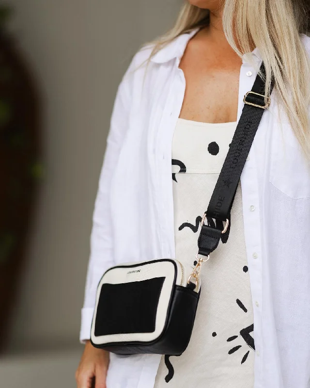Louenhide Jolene Canvas Crossbody Bag Cream Black Premium Handbags At Budget-Friendly Prices Louenhide Jolene Canvas Crossbody Bag Cream Black Premium Handbags At Budget-Friendly Prices
