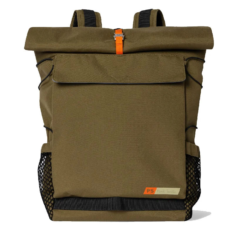 Paul Smith Nylon Utility Backpack Khaki Must-Have Bags At Irresistible Discounts