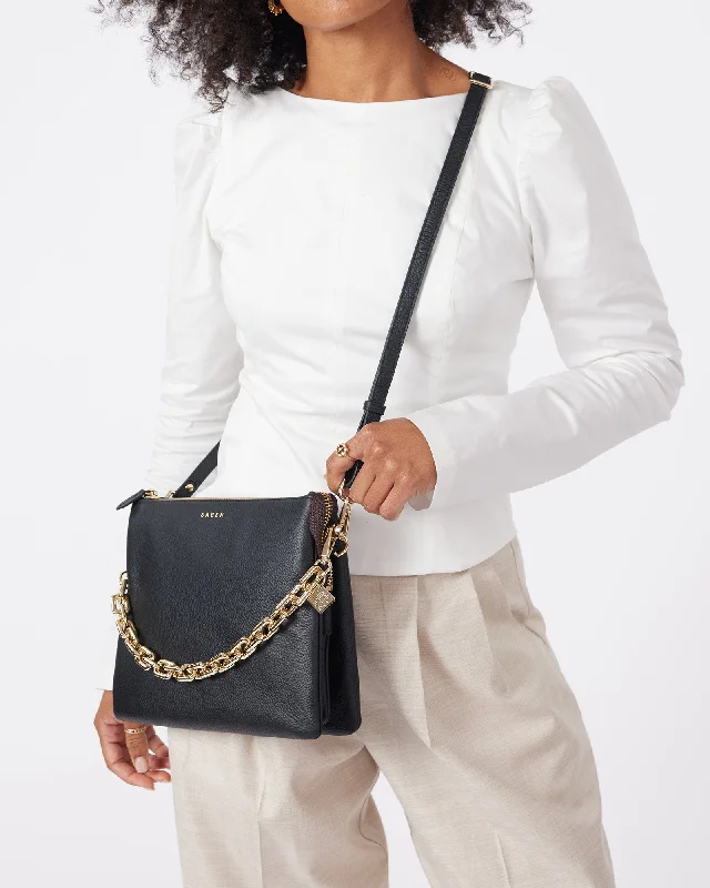 Saben Matilda Crossbody Black + Chunky Chain The Best Handbag Sale Of The Season