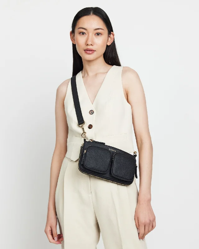 Saben Nina Crossbody Bag Black Modern Handbags With Stylish Discounts