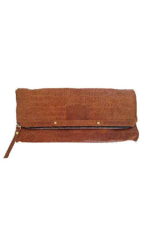 EMBOSSED CROC BANKER'S CLUTCH Upgrade Your Look With Fashionable Bags