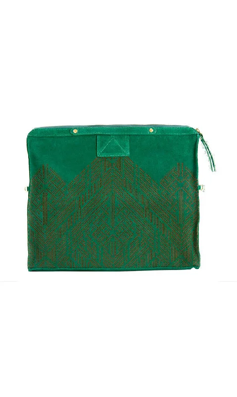 BANKER'S ETCHED SUEDE CLUTCH Elegant Purses At Clearance Prices