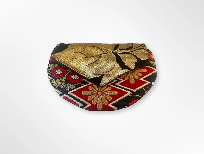 Black, Gold and Red Floral Clutch Elevate Your Style With Our Handbag Sale