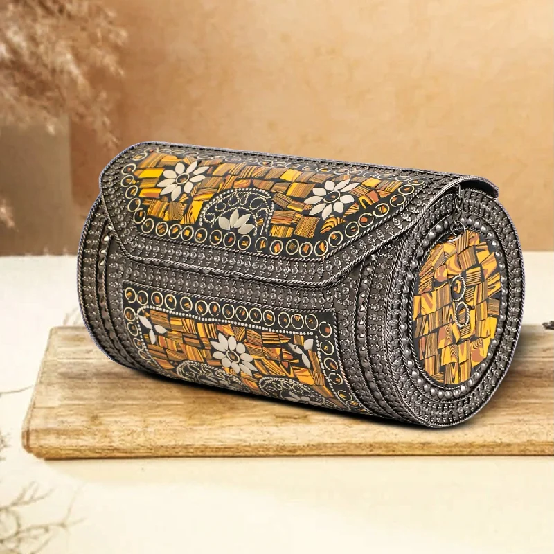 Bohemian Papillon Metal Clutch | Grey Must-Have Bags With Big Savings