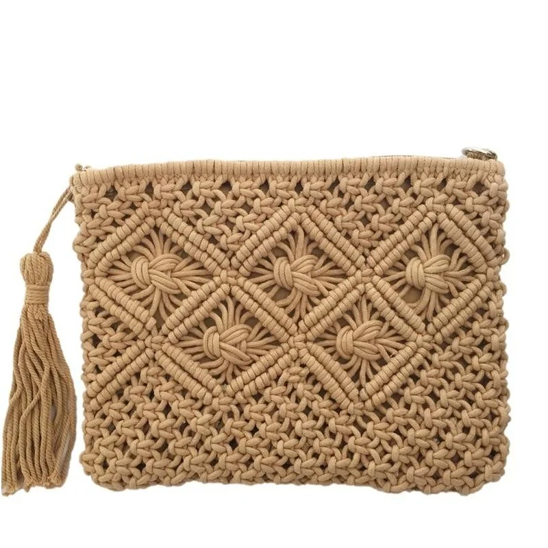 Bohemian Woven Tassel Hollow Out Beach Bag Women Crochet Fringed Straw Clutch Handmade Day Clutches Knitting Weave Boho Summer Stylish Totes, Exclusive Savings Bohemian Woven Tassel Hollow Out Beach Bag Women Crochet Fringed Straw Clutch Handmade Day Clutches Knitting Weave Boho Summer Stylish Totes, Exclusive Savings