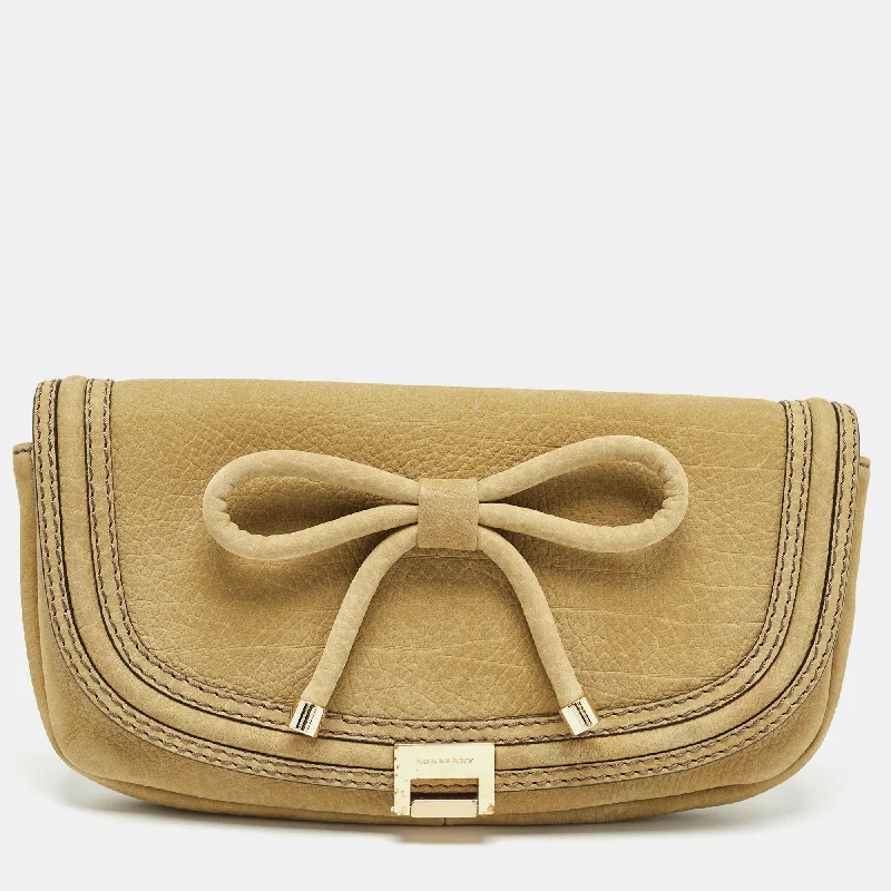 Burberry Nubuck Leather Bow Flap Clutch Limited-Time Sale On Trendy Handbags – Don't Miss Out Burberry Nubuck Leather Bow Flap Clutch Limited-Time Sale On Trendy Handbags – Don't Miss Out