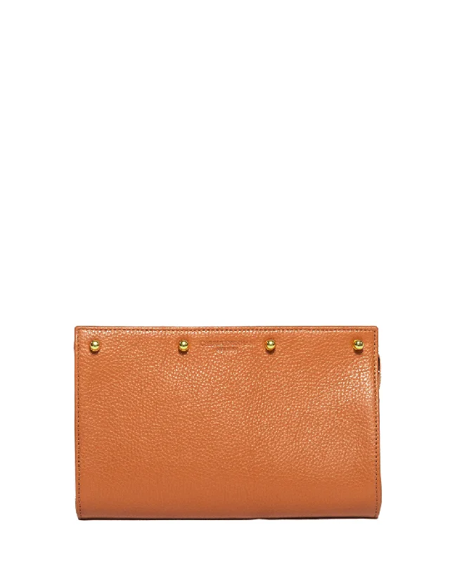 Lizzie Chestnut Pebble Leather Interchangeable & Convertible Clutch Upgrade Your Look With Our Exclusive Bag Deals Lizzie Chestnut Pebble Leather Interchangeable & Convertible Clutch Upgrade Your Look With Our Exclusive Bag Deals