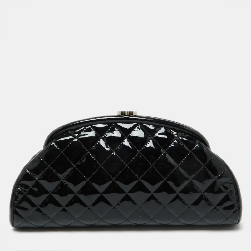 Chanel Black Quilted Patent Leather Timeless Clutch Must-Have Bags At Irresistible Discounts Chanel Black Quilted Patent Leather Timeless Clutch Must-Have Bags At Irresistible Discounts