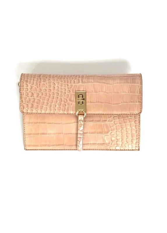 Croc Clutch In Bush Elegant Bags, Limited Stock Available