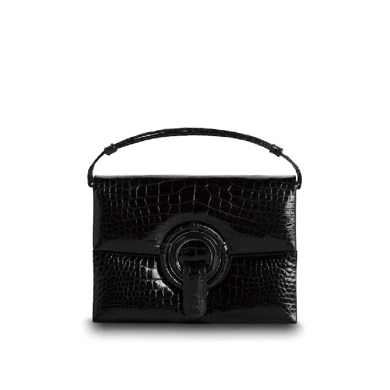 Grommet Handbag, Mini - Black, Black Onyx Gemstones Stylish Handbags With Exclusive Online Discounts Grommet Handbag, Mini - Black, Black Onyx Gemstones Stylish Handbags With Exclusive Online Discounts