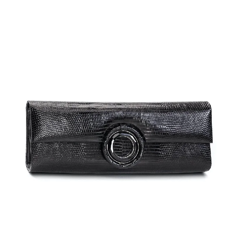 Grommet Roll Clutch - Black Exotic Lizard Carry Elegance For Less – Best Bag Deals Here Grommet Roll Clutch - Black Exotic Lizard Carry Elegance For Less – Best Bag Deals Here