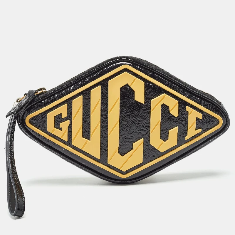 Gucci Patent Leather And Rubber Game Patch Wristlet Clutch Iconic Fashion Bags At Unbeatable Savings Gucci Patent Leather And Rubber Game Patch Wristlet Clutch Iconic Fashion Bags At Unbeatable Savings