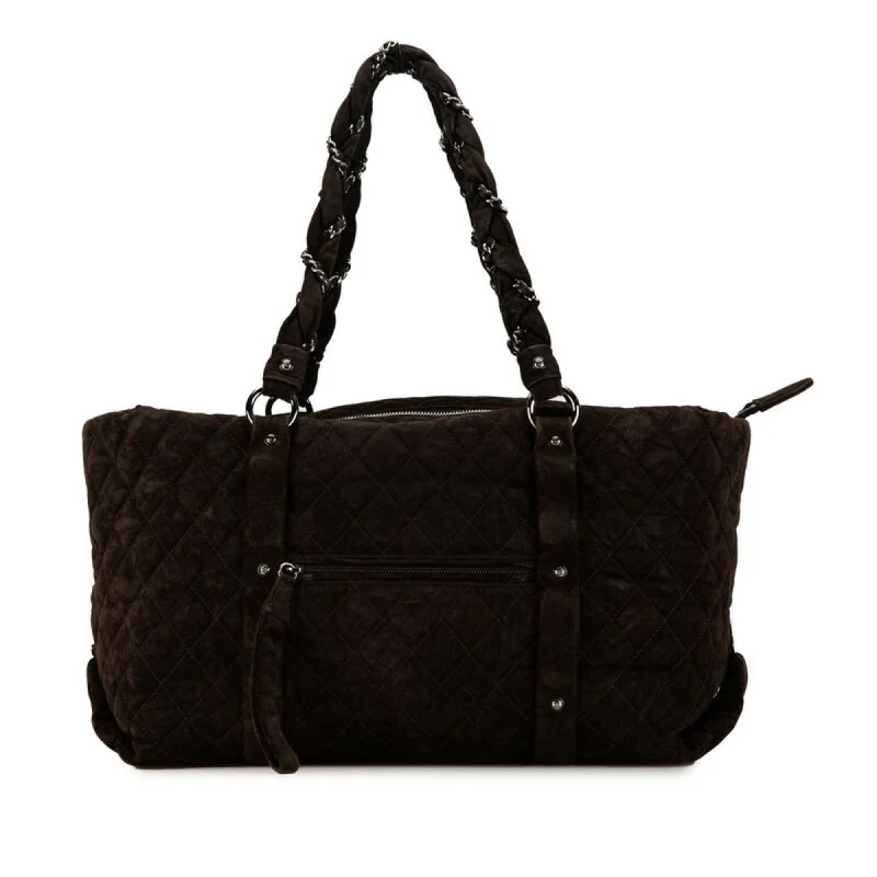 Chanel Matelassé  Suede Tote Bag (Pre-Owned) Trendy Purses At Unbeatable Discounts