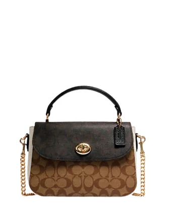 Coach Marlie Top Handle Satchel In Blocked Signature Canvas Your Perfect Bag At The Perfect Price