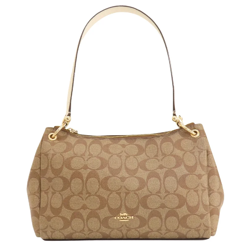 Coach Signature  Canvas Shopper Bag (Pre-Owned) Everyday Elegance At Special Prices