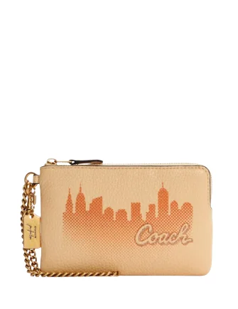 Coach X Jennifer Lopez Corner Zip Wristlet With Nyc Skyline Sleek And Stylish Handbags At Lower Prices