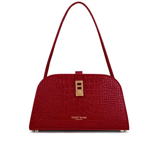 Dana Croco 11" - Dark Red Stylish Handbags At Unbeatable Discounts