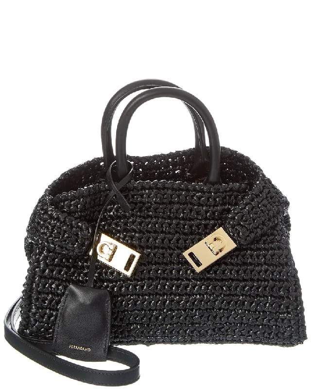 Ferragamo Hug Mini Leather-Trim Crossbody Statement Bags, Shop Today