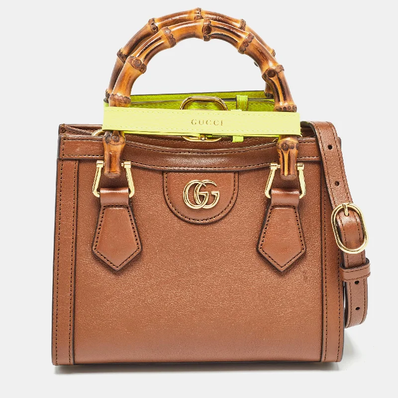 Gucci Brown Leather Mini Diana Tote Best Bag Sale Of The Season