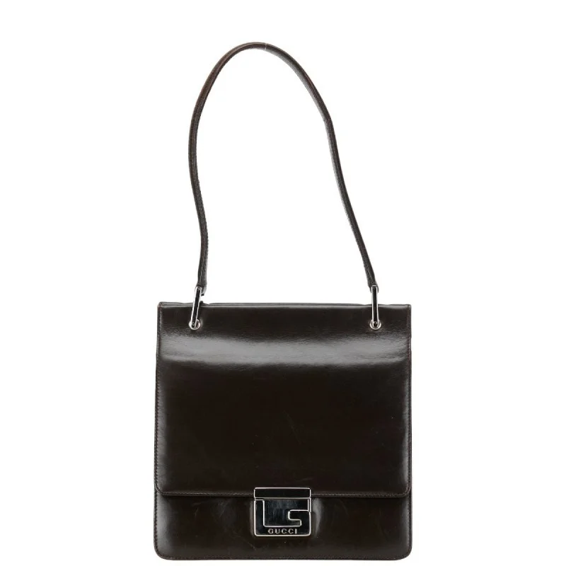 Gucci G Logo  Leather Shoulder Bag (Pre-Owned) Exclusive Discounts On Stylish Handbags