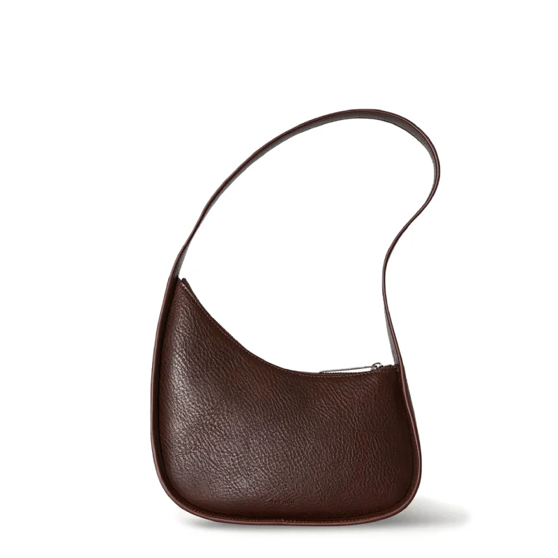 Half Moon, Vegetal Grain, Burnt Wood Elegant Bags, Limited Stock Available