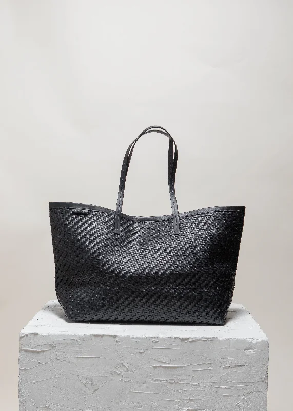ISAI Black Twill Shopper bag Must-Have Bags, Big Discounts