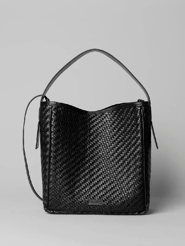 IWA Black Twill Shoulder bag Fashion-Forward Bags, Now On Sale