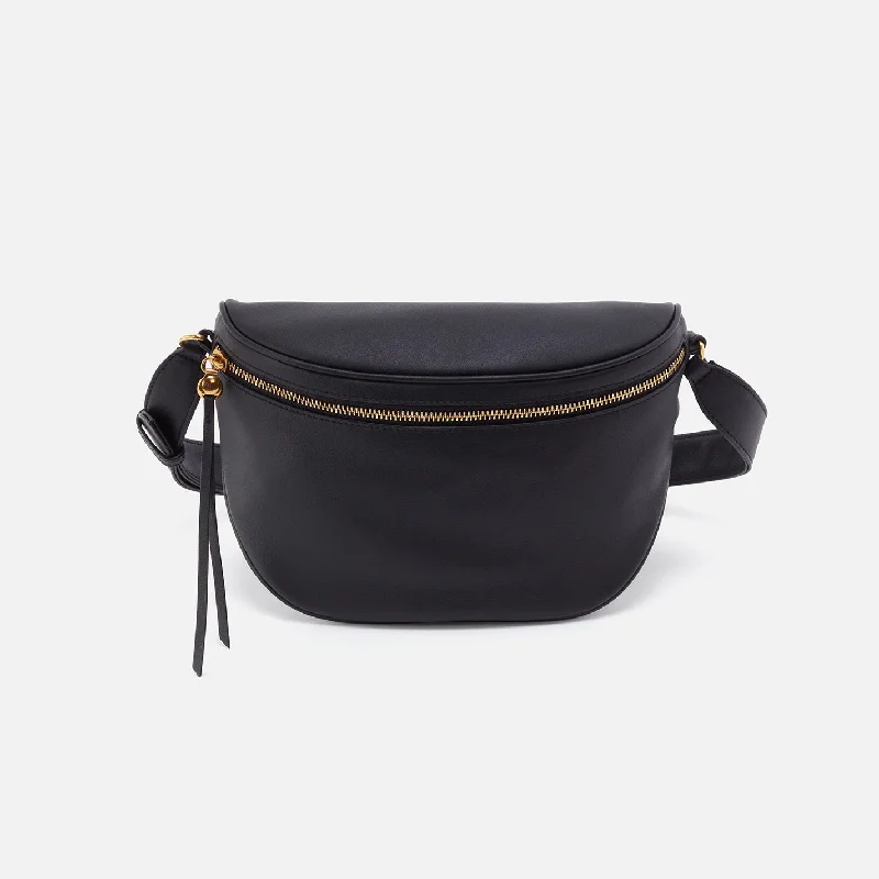 Juno Belt Bag In Smooth Leather - Black Grab Stylish Bags Before They Sell Out