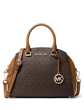 Michael Michael Kors Maxine Signature Logo Dome Satchel Exclusive Discounts On Stylish Handbags