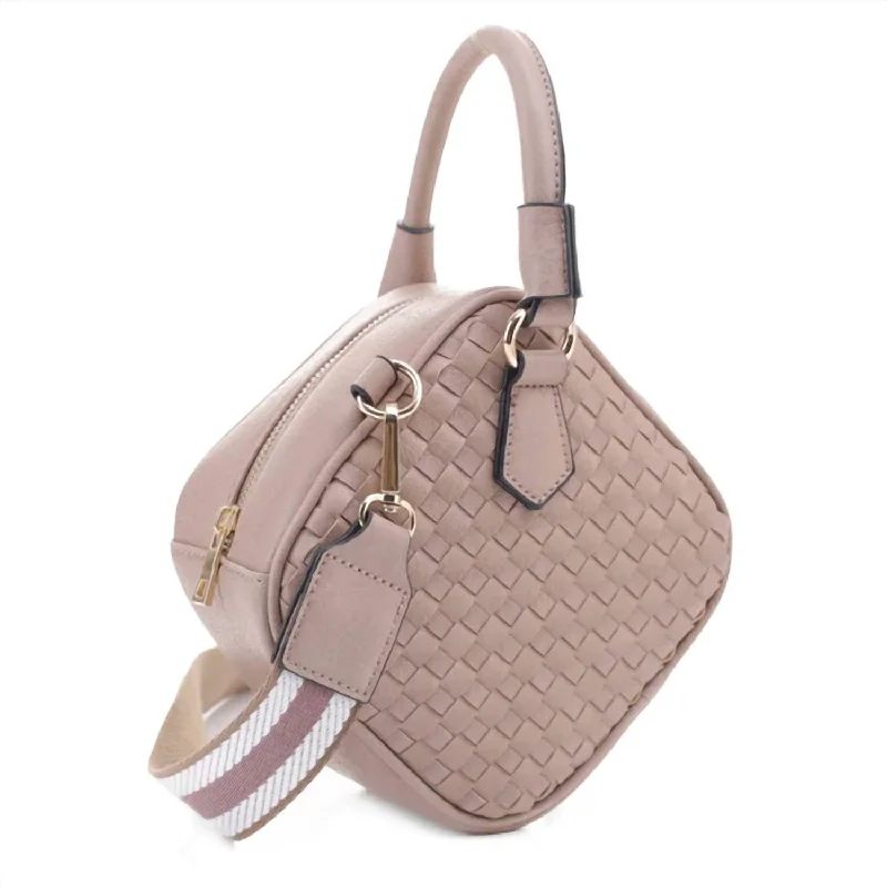 Rhombus Woven Crossbody Bag In Taupe Must-Have Bags, Big Discounts