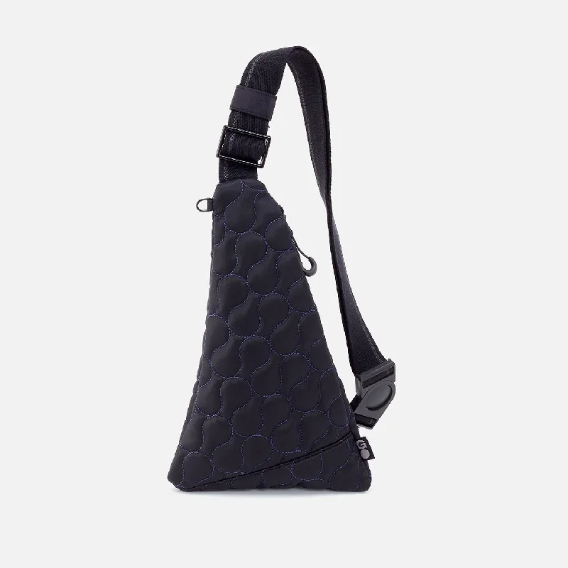 SURE THING Quilted Sling in CaRefiber recycled nylon - Jet With Ocean Quilt Classic Totes, Exclusive Deals