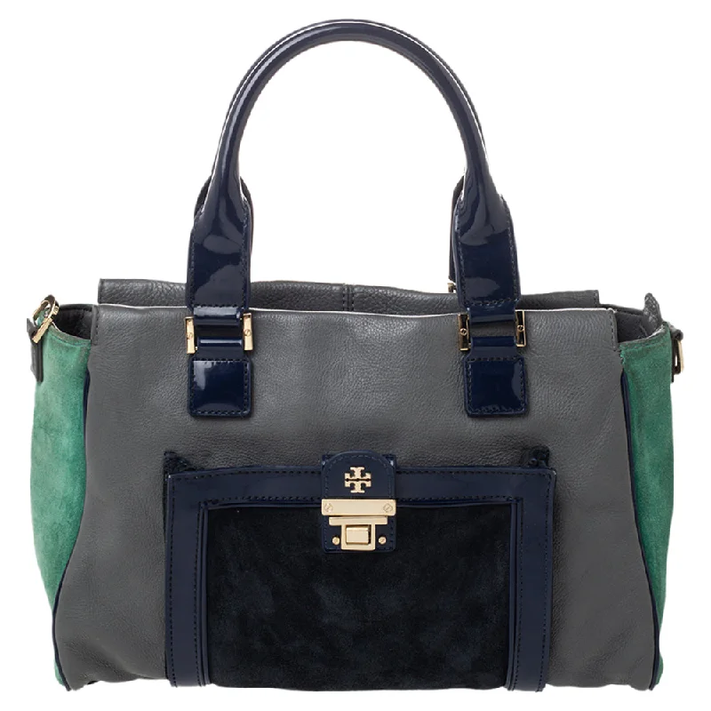Tory Burch Multicolor Suede And Leather Tote Timeless Bags, Flash Sale