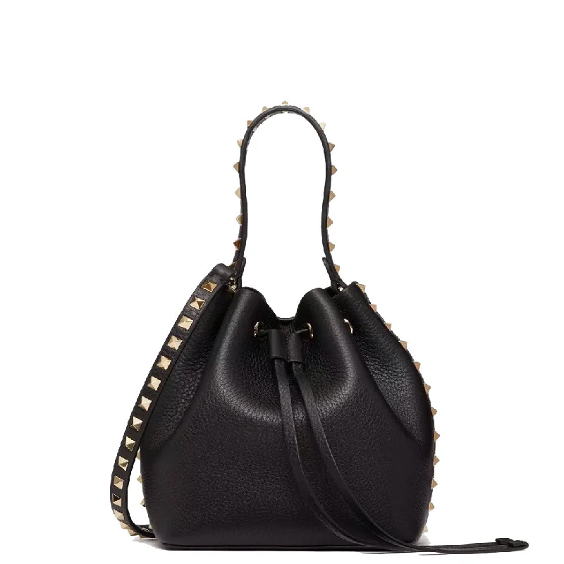 Rockstud Bucket Bag, Black Affordable Elegance With High-Quality Bags