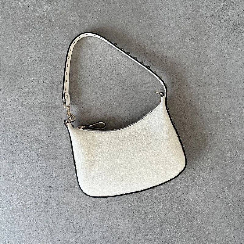 Rockstud Mini Hobo, Ivory Everyday Elegance At Lower Prices