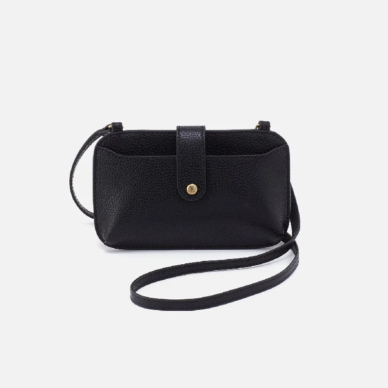 Vida Phone Crossbody In Micro Pebbled Leather - Black Elegant Purses At Clearance Prices Vida Phone Crossbody In Micro Pebbled Leather - Black Elegant Purses At Clearance Prices